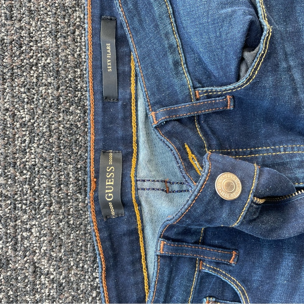 GUESS Women's Dark Blue Flare Jeans